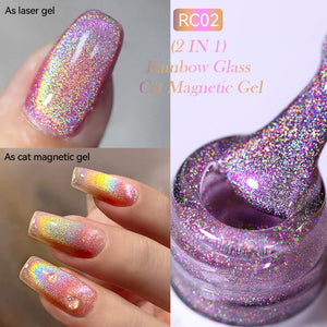 Rainbow Glass Cat Magnetic Gel RC04 7ml Gel Nail Polish LILYCUTE