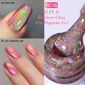 Rainbow Glass Cat Magnetic Gel RC03 7ml Gel Nail Polish LILYCUTE