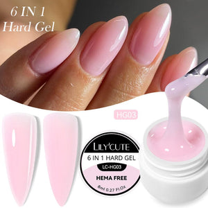 6 in 1 Hard Gel 8ml Extension Nail Gel LILYCUTE LC-HG03