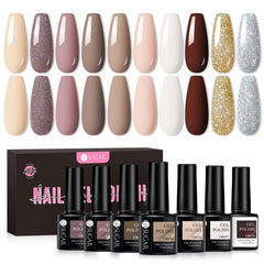 10 Colors Gel Polish Set A Little Bit Nude 7.5ml Gel Nail Polish UR SUGAR