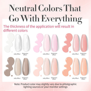 6 Colors 8 in 1 Builder Gel Polish Set 7ml Gel Nail Polish BORN PRETTY