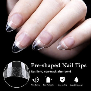 120/240pcs Half Cover Matte Short Almond Nail Tips Nail Tips No Brand