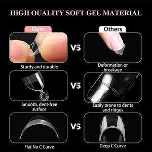 120/240pcs Half Cover Matte Short Almond Nail Tips Nail Tips No Brand