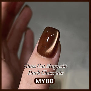 Water Light Cat Magnetic Gel Polish MY80 Dark Chocolate 10ml HEMA/TPO FREE Gel Nail Polish BORN PRETTY