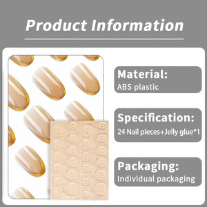 24pcs DY1312-B7 Almond Press on Nails Nail Tips No Brand