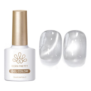 Cat Magnetic Gel MY77 Flowing Light White 10ml Gel Nail Polish BORN PRETTY