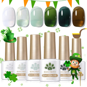 6 Colors Jelly Gel Set Moss Wave 7ml Gel Nail Polish BORN PRETTY