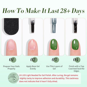 6 Colors Jelly Gel Set Moss Wave 7ml Gel Nail Polish BORN PRETTY