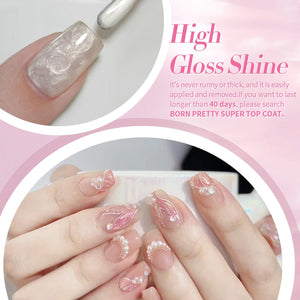 6 Colors Pearl Thread Swirl Gel Polish Set T02 Nebulas 7ml Gel Nail Polish BORN PRETTY