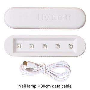 3W White USB UV Nail Dryer Lamp Tools & Accessories No Brand