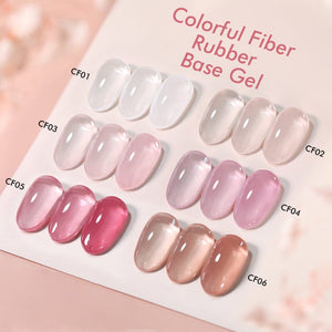 Colorful Fiber Rubber Base Gel CF02 7ml Base & Top Coat UR SUGAR
