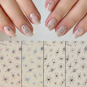 Glitter Starlight Rhinestones 3D Nail Stickers Nail Sticker No Brand