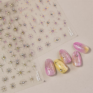 Glitter Starlight Rhinestones 3D Nail Stickers Nail Sticker No Brand