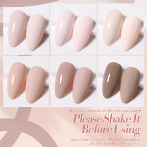 6 Colors Gel Polish Set S04 Clouded Rose 7ml Gel Nail Polish BORN PRETTY