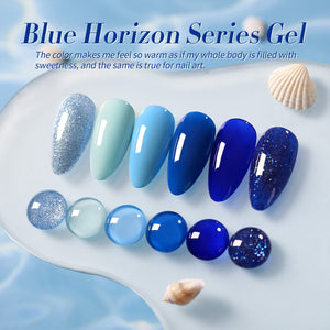 6 Colors Gel Set S07 Blue Horizon 7ml Gel Nail Polish BORN PRETTY
