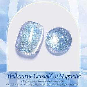 Crystal Cat Magnetic Gel MY37 Glacier 10ml Gel Nail Polish BORN PRETTY