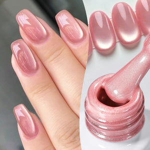 Pink Glass Cat Magnetic Gel Polish Freedom Land MY52 10ml Gel Nail Polish BORN PRETTY