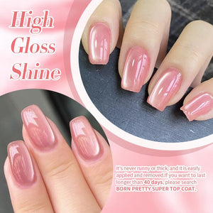 Pink Glass Cat Magnetic Gel Polish Freedom Land MY52 10ml Gel Nail Polish BORN PRETTY