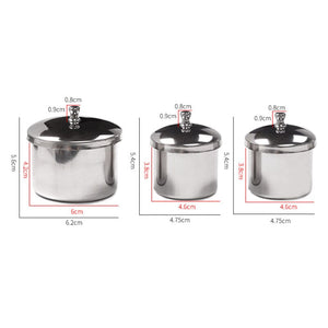 3pcs Powder Liquid Cup Set Stainless Steel Manicure Container Cup Tools & Accessories No Brand