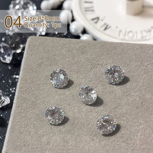Geometric Crystal Love Heart Rhinestone Nail Decoration Nail Decoration No Brand 04