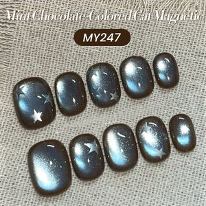 Brown Colored Cat Magnetic Gel Polish MY247 Mint Chocolate 15ml Gel Nail Polish BORN PRETTY