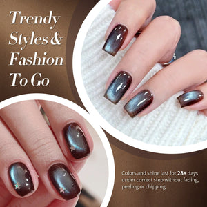 Brown Colored Cat Magnetic Gel Polish MY247 Mint Chocolate 15ml Gel Nail Polish BORN PRETTY