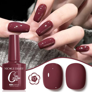 Color Gel Polish 10ml Gel Nail Polish NICOLE DIARY 17