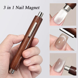 Brown Handle 3 in 1 Cylindrical Magnetic Stick Tools & Accessories No Brand