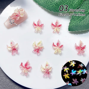 50pcs Colorful Luminous 3D Nail Decorations Resin Lily Flowers Nail Decoration No Brand 03