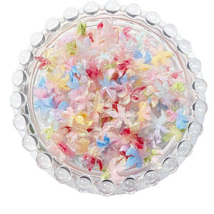 50pcs Colorful Luminous 3D Nail Decorations Resin Lily Flowers Nail Decoration No Brand