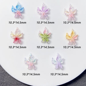 50pcs Colorful Luminous 3D Nail Decorations Resin Lily Flowers Nail Decoration No Brand
