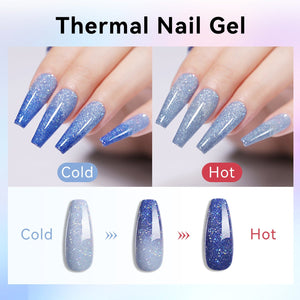6 Colors Temperature-changing Gel Polish Set T17 ThermoScape 7ml Gel Nail Polish BORN PRETTY