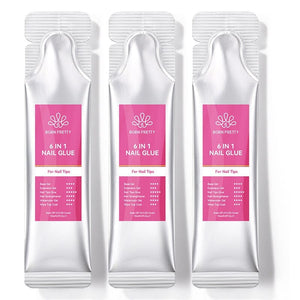 6 in 1 Nail Glue Gel 15ml (Bag) Gel Nail Polish BORN PRETTY 3 pcs