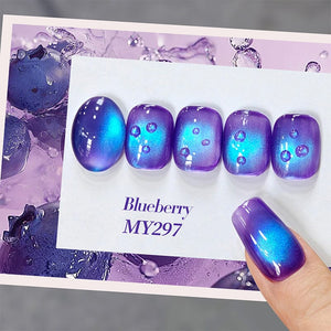 Blue Colored Cat Magnetic Gel Polish MY297 Blueberry 10ml Gel Nail Polish BORN PRETTY