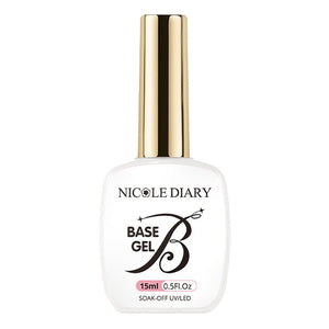 2 Bottles Base Top Coat Set 15ml Base & Top Coat NICOLE DIARY