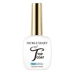 2 Bottles Base Top Coat Set 15ml Base & Top Coat NICOLE DIARY