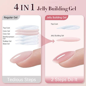 4 In 1 Jelly Building Gel 15ml Base & Top Coat UR SUGAR