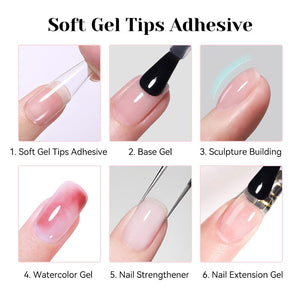 Soft Gel Tips Adhesive 15ml Gel Nail Polish NICOLE DIARY