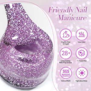 Reflective Glitter Gel SZ32 Carat Mirage 10ml Gel Nail Polish BORN PRETTY