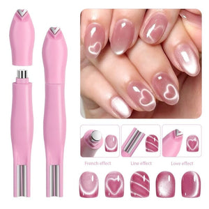 Detachable Magnetic Stick Heart Snake Pattern Deep Blue Tools & Accessories BORN PRETTY