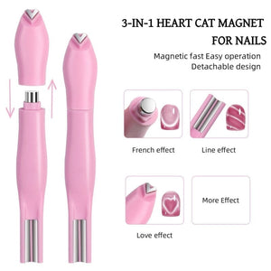 Detachable Magnetic Stick Heart Snake Pattern Light Blue Tools & Accessories BORN PRETTY