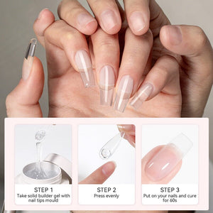 No Stick Hand Builder Gel Clear #01 60g HEMA FREE Extension Nail Gel BORN PRETTY