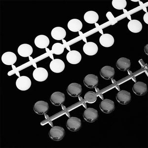 120pcs Round Transparent Display False Nail Tips Nail Tips No Brand