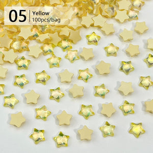 100pcs Star Plastic Nail Art Decorations Clearance No Brand 05