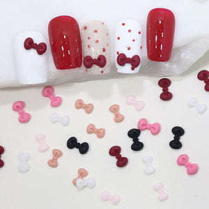 50pcs Bowknot Plastic Nail Art Decorations Nail Decoration No Brand