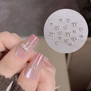 10pcs Bowknot Alloy Rhinestone Nail Decoration #02 Nail Art No Brand