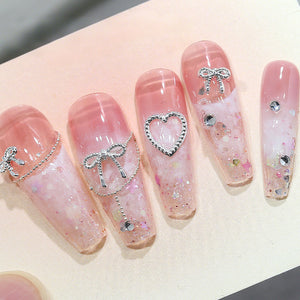 10pcs Bowknot Alloy Rhinestone Nail Decoration #02 Nail Art No Brand