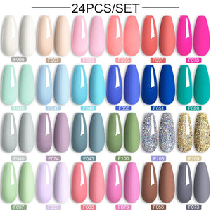 24pcs Nail Gel Set 7ml Gel Nail Polish LILYCUTE Set 02