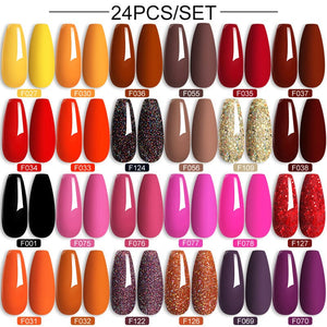 24pcs Nail Gel Set 7ml Gel Nail Polish LILYCUTE Set 06