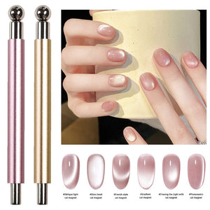 Double Head Cat Magnet Stick Pink Gold Silver Tools & Accessories No Brand